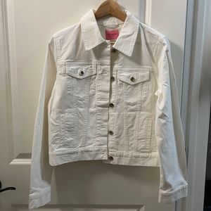 NWOT! Kate Spade white denim jacket. Fabric has some stretch